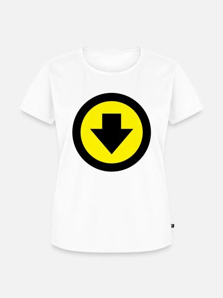 pfeil_unten - Frauen Premium Bio T-Shirt - Weiß