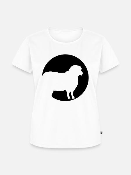 Sheep In Moonlight - Frauen Premium Bio T-Shirt - Weiß