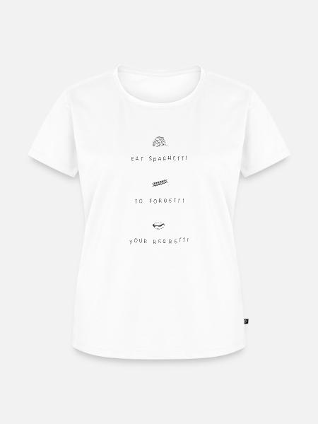 Eat Spaghetti - Frauen Premium Bio T-Shirt - Weiß