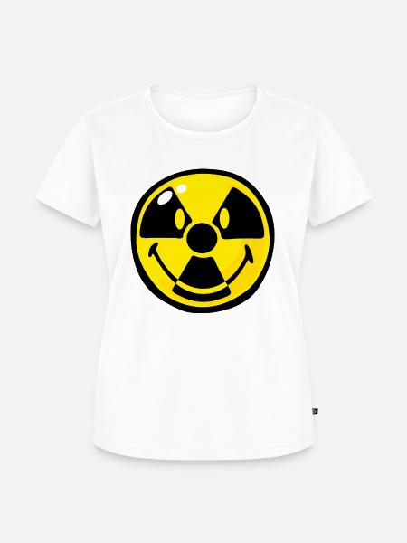 Smiley Radioactive - Frauen Premium Bio T-Shirt - Weiß