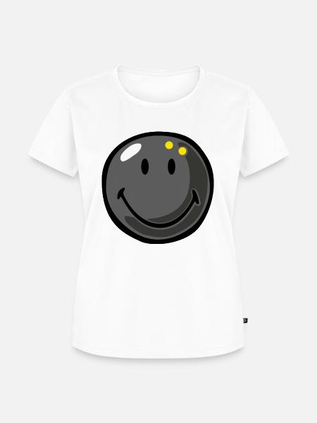 Smiley Squash Ball - Frauen Premium Bio T-Shirt - Weiß