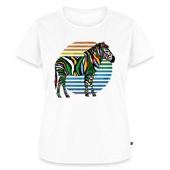zèbre - T-shirt Premium bio Femme - blanc - Devant - AI Model Female 172 dark (172cm)