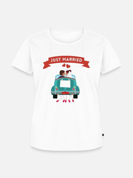 Just married - Frauen Premium Bio T-Shirt - Weiß