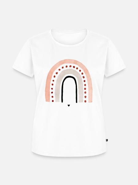 Regenbogen Aquarell - Frauen Premium Bio T-Shirt - Weiß