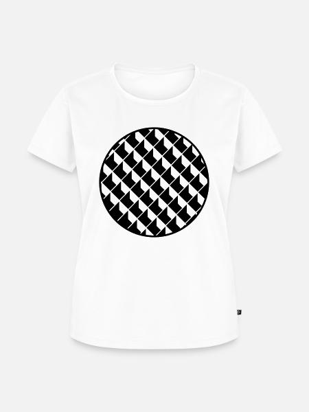 Waffel Gittermuster (1c) - Frauen Premium Bio T-Shirt - Weiß