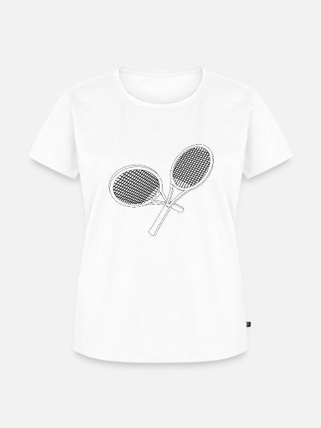Tennisschläger - Frauen Premium Bio T-Shirt - Weiß