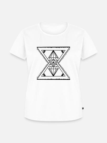 Triangel Diamond - Frauen Premium Bio T-Shirt - Weiß