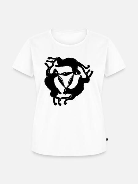Drei Hasen - Frauen Premium Bio T-Shirt - Weiß