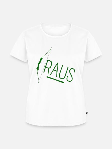 Bogen Raus - Frauen Premium Bio T-Shirt - Weiß
