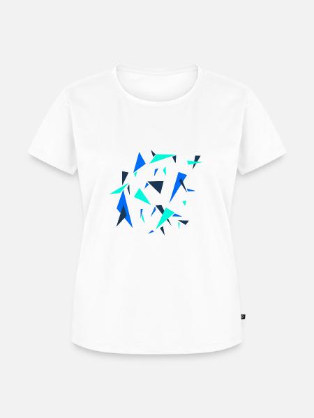 Blue Split - Frauen Premium Bio T-Shirt - Weiß
