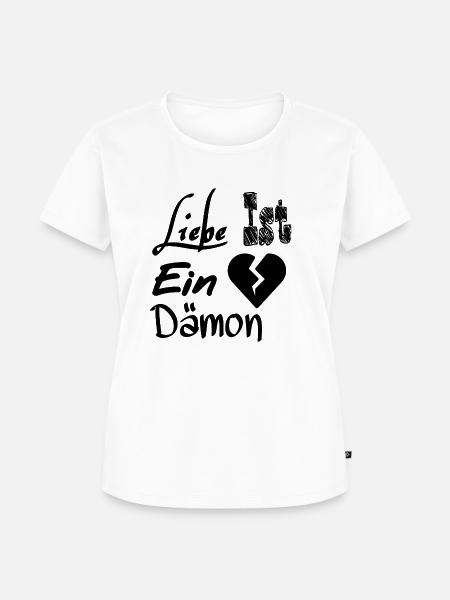 Liebe ist ein Dämon - Frauen Premium Bio T-Shirt - Weiß