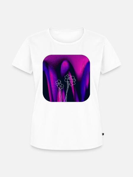 Violet floral dream - Frauen Premium Bio T-Shirt - Weiß