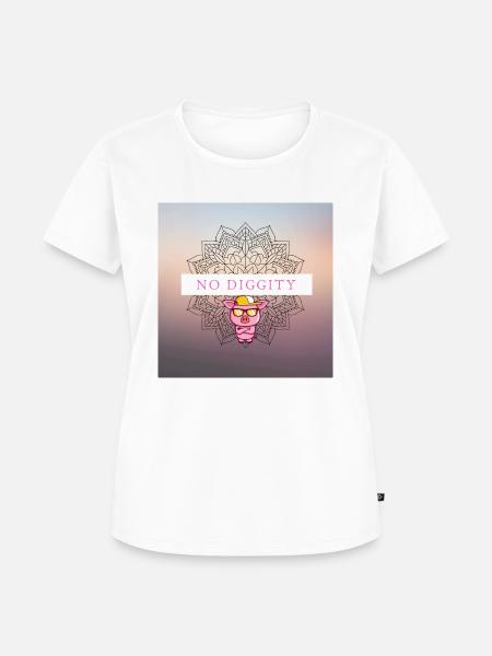 No Diggity Pig - Frauen Premium Bio T-Shirt - Weiß