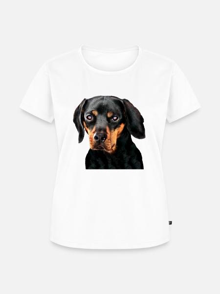 Österreichischer Brachet - Frauen Premium Bio T-Shirt - Weiß
