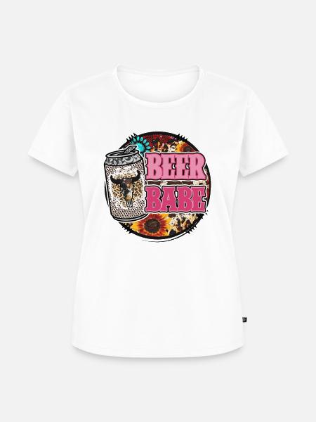 Bier Babe - Frauen Premium Bio T-Shirt - Weiß