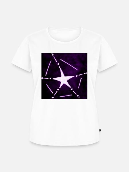 AUFERSTEHUNG LILA STERN - Frauen Premium Bio T-Shirt - Weiß