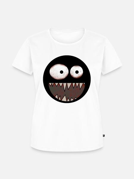 Crazy Face - Frauen Premium Bio T-Shirt - Weiß