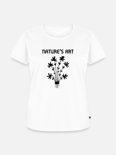 Naturkunst Blumendesign - Frauen Premium Bio T-Shirt - Weiß