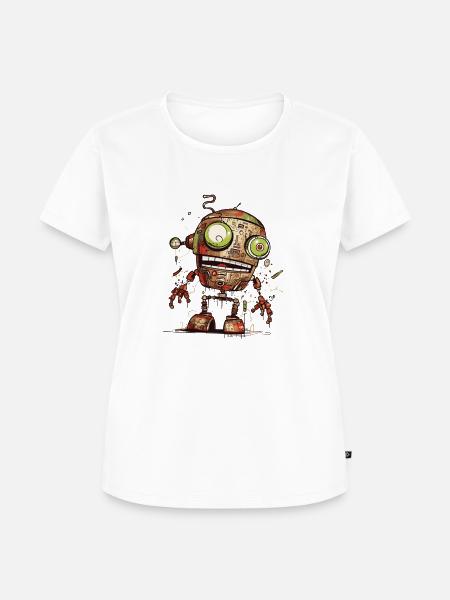 Roboter Déglingo - Frauen Premium Bio T-Shirt - Weiß