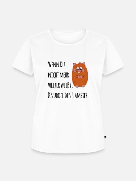 Knuddel den Hamster - Frauen Premium Bio T-Shirt - Weiß