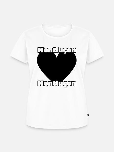 Montlucon Französische mittelalterliche Stadt - Frauen Premium Bio T-Shirt - Weiß