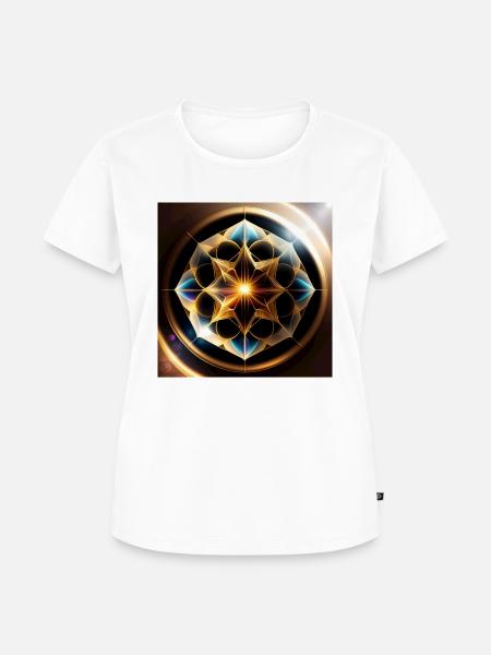 Mandala Kosmisch - Frauen Premium Bio T-Shirt - Weiß