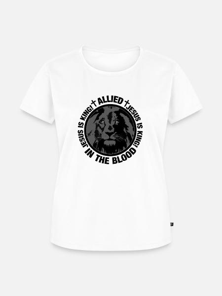 Verbündet im Blut Jesu - Frauen Premium Bio T-Shirt - Weiß
