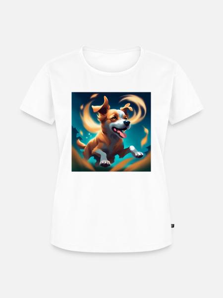 Mondschein-Schwung - Ein nächtliches Abenteuer - Frauen Premium Bio T-Shirt - Weiß