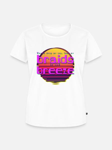 Zöpfe im Wind - Frauen Premium Bio T-Shirt - Weiß