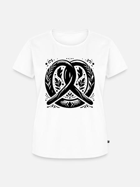 Brezel - Frauen Premium Bio T-Shirt - Weiß