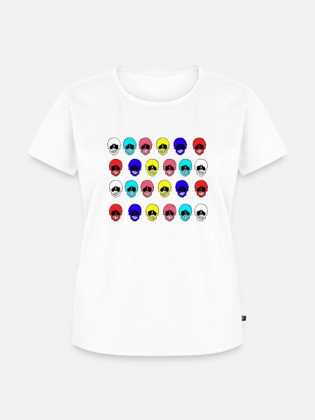 Bunte Köpfe - Frauen Premium Bio T-Shirt - Weiß
