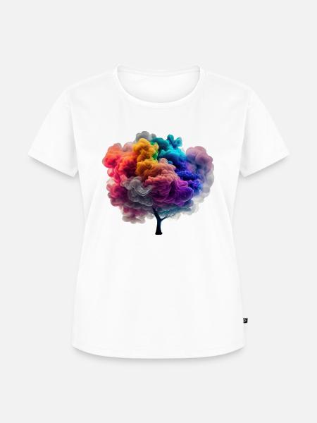 Baum aus Rauch - Frauen Premium Bio T-Shirt - Weiß