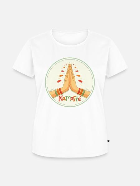 Namaste - Frauen Premium Bio T-Shirt - Weiß