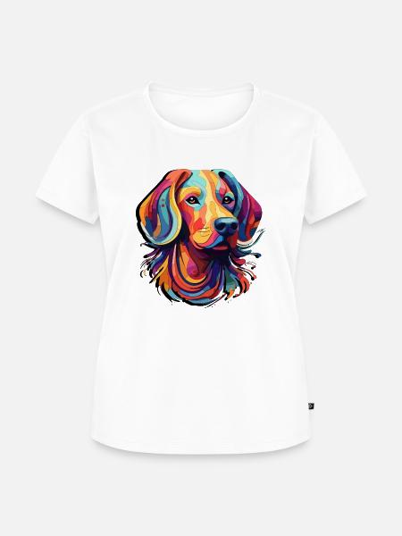 Dackel-Design - Frauen Premium Bio T-Shirt - Weiß