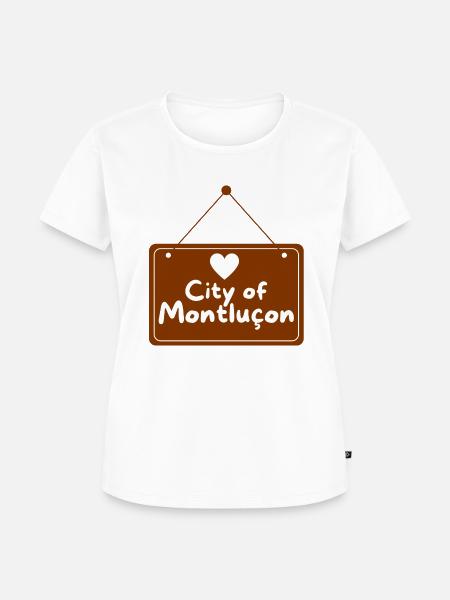 Stadt Montluçon - Frauen Premium Bio T-Shirt - Weiß