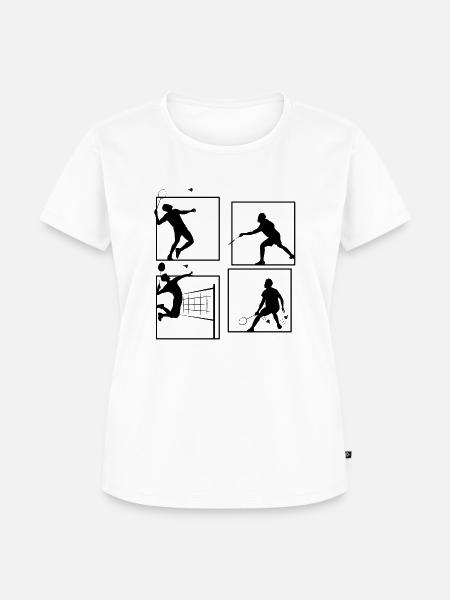 Badminton - Frauen Premium Bio T-Shirt - Weiß