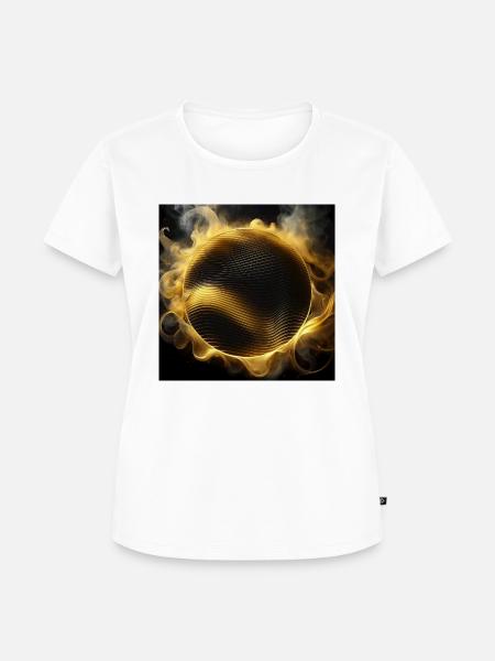 Golden Smoke Eclipse - Frauen Premium Bio T-Shirt - Weiß