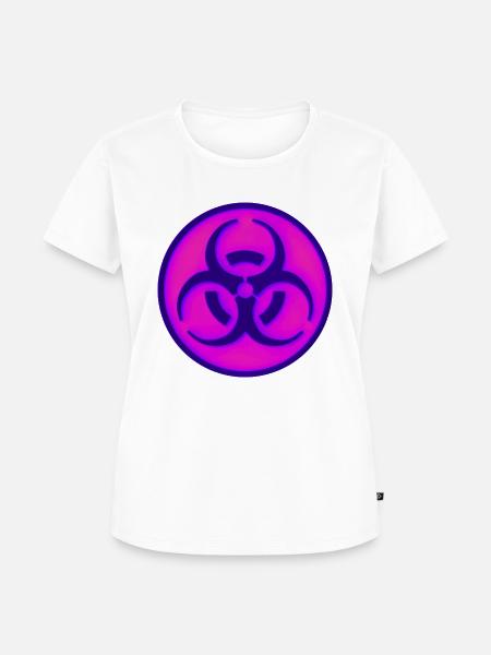 Warndesign für Biogefährdungssymbole - Frauen Premium Bio T-Shirt - Weiß