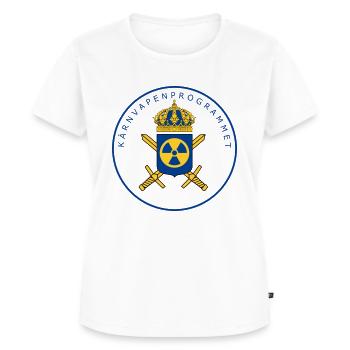 Le programme suédois d’armement nucléaire - T-shirt Premium bio Femme - blanc - Devant - AI Model Female 172 dark (172cm)