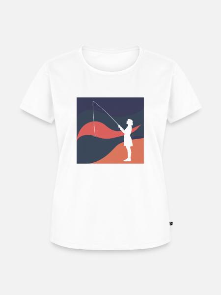 Magnetfischen Fluss Magnet - Frauen Premium Bio T-Shirt - Weiß