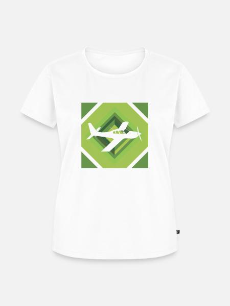 Luftfahrt Flughoehe - Frauen Premium Bio T-Shirt - Weiß