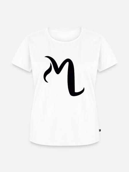 Letter M - Frauen Premium Bio T-Shirt - Weiß