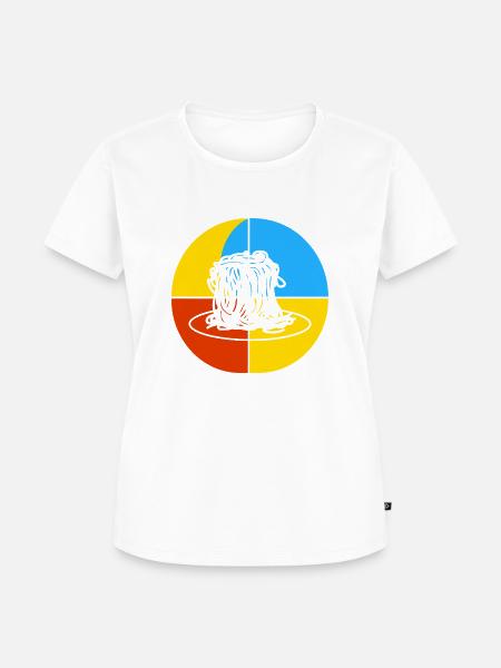 Nudeln Ravioli - Frauen Premium Bio T-Shirt - Weiß