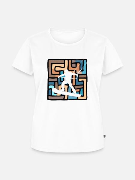 Wakeboard Wakeboarder - Frauen Premium Bio T-Shirt - Weiß