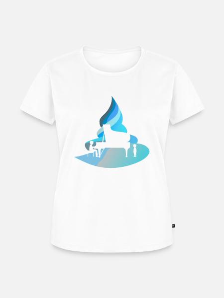 Klavier Instrument Musikschule - Frauen Premium Bio T-Shirt - Weiß