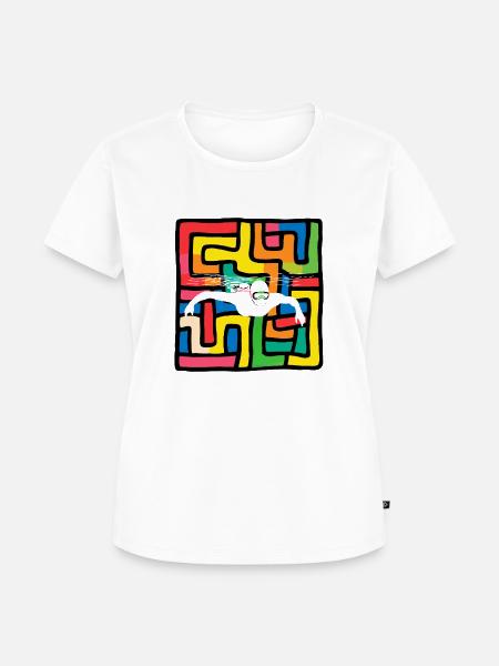 Schwimmen Freibad Schnorcheln - Frauen Premium Bio T-Shirt - Weiß