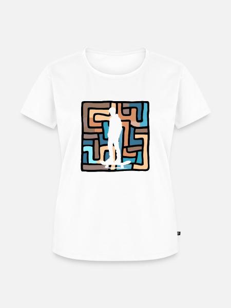 Skateboard Boarder Longboard - Frauen Premium Bio T-Shirt - Weiß
