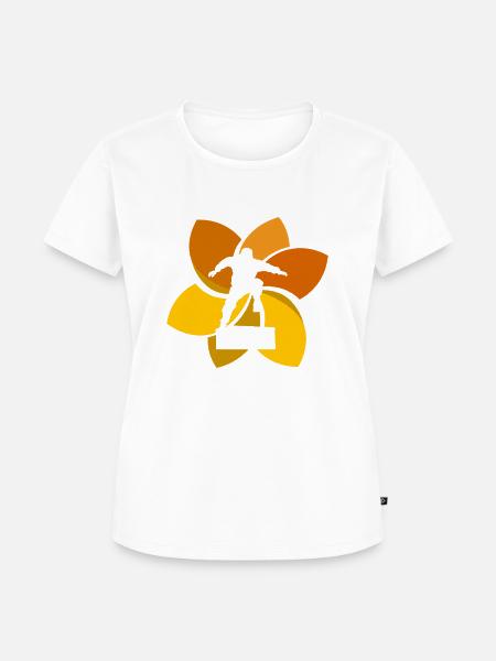 Parkourlaeufer Akrobatik Hindernis - Frauen Premium Bio T-Shirt - Weiß