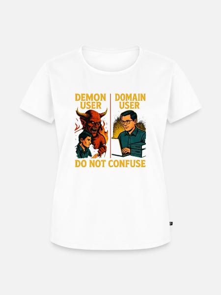 Demon User / Domain User - Frauen Premium Bio T-Shirt - Weiß