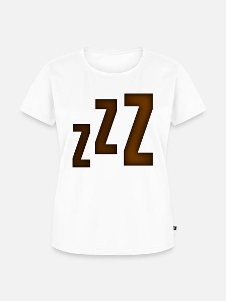 Smiley Sleeping 'ZZZ' - Frauen Premium Bio T-Shirt - Weiß
